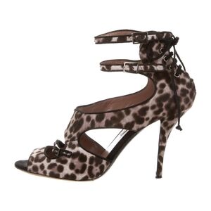 Sale! Was $65 Tabitha Simmons Leopard Print Lace-Up Pumps Size 9.5